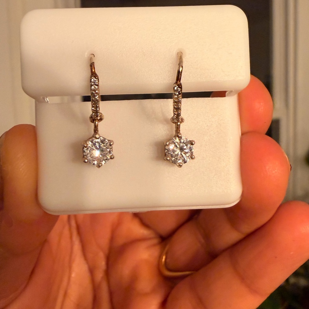 Source Unknown Gold and Silver Sparkling Earrings